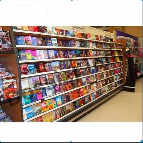 Wooden Book Display Rack